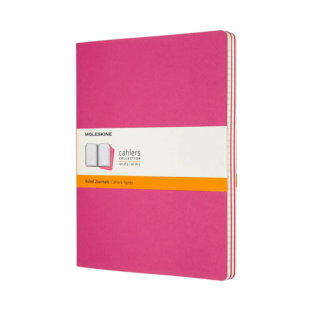 Cahier Extra Large Notebook Set Ruled Kinetic Pink