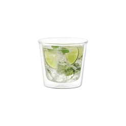 Cast Double Wall Rock Glass