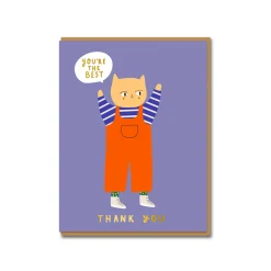 Cat Thank You Greeting Card