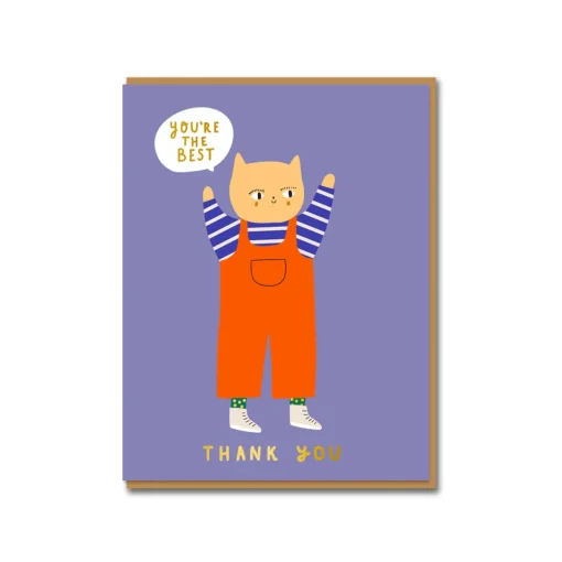 Cat Thank You Greeting Card