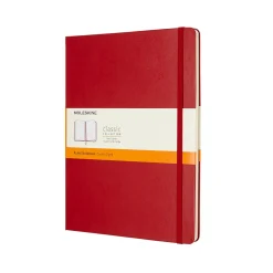 Classic Extra Large Hard Cover Notebook Ruled Scarlet Red