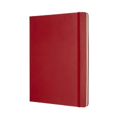 Classic Extra Large Hard Cover Notebook Ruled Scarlet Red