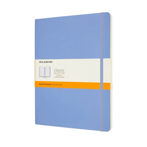 Classic Extra Large Soft Cover Notebook Ruled Hydrangea Blue