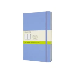 Classic Large Hard Cover Notebook Plain Hydrangea Blue