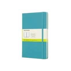Classic Large Hard Cover Notebook Plain Reef Blue