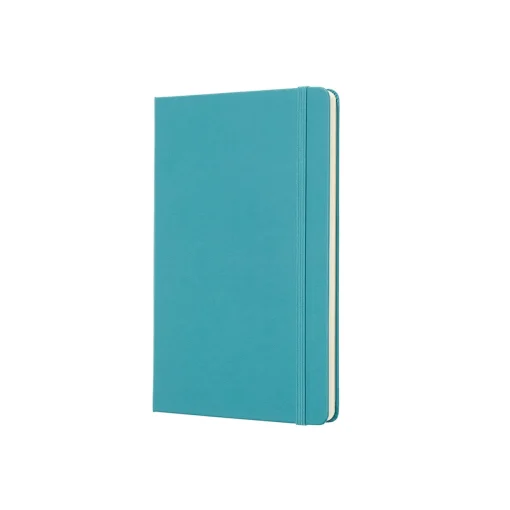 Classic Large Hard Cover Notebook Plain Reef Blue