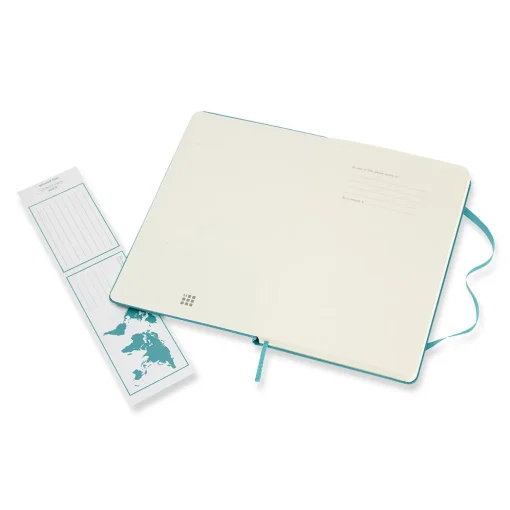 Classic Large Hard Cover Notebook Ruled Reef Blue