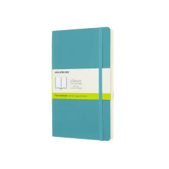 Classic Large Soft Cover Notebook Plain Reef Blue