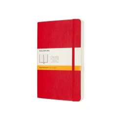 Classic Large Soft Cover Expanded Notebook Ruled Scarlet Red