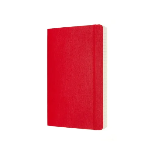 Classic Large Soft Cover Expanded Notebook Ruled Scarlet Red