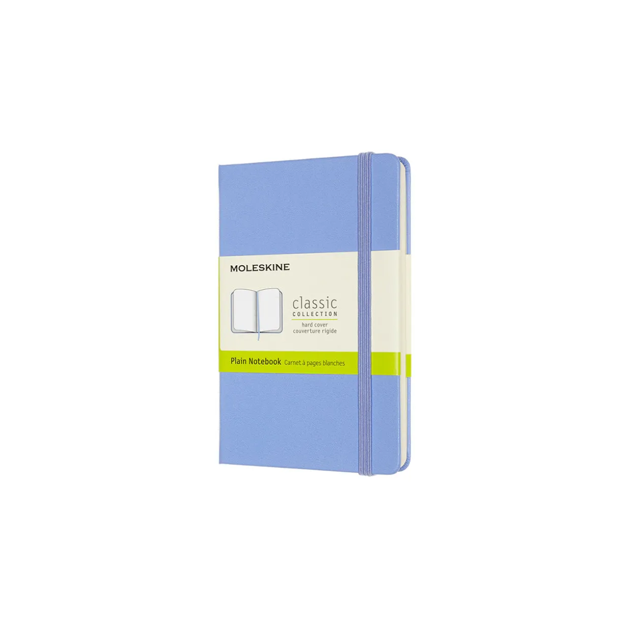 Classic Pocket Hard Cover Notebook Plain Hydrangea Blue
