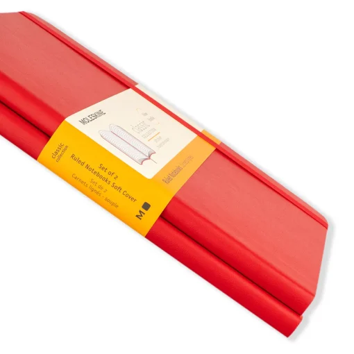 Classic Soft Cover Notebook Bundle Large Scarlet Red