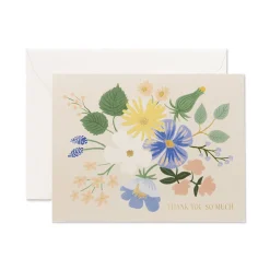 Garden Party Blue Thank You Greeting Card