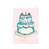 Happy Birthday Cake And Candle Greeting Card