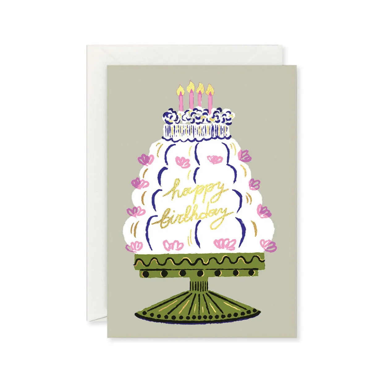Happy Birthday Cake Greeting Card
