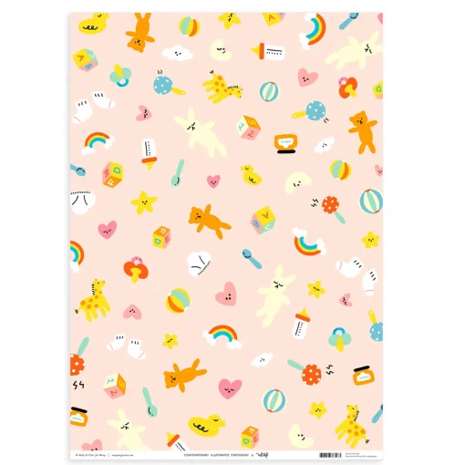 Hey Baby Wrapping Sheet