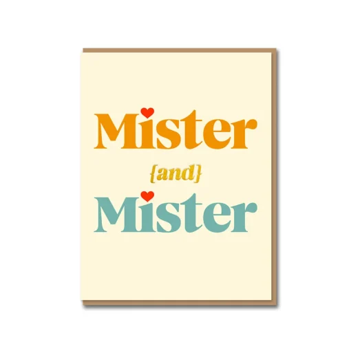 Mister and Mister Greeting Card