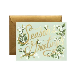 Mistletoe Season's Greetings Card