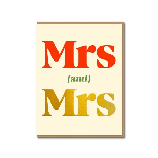 Mrs and Mrs Greeting Card