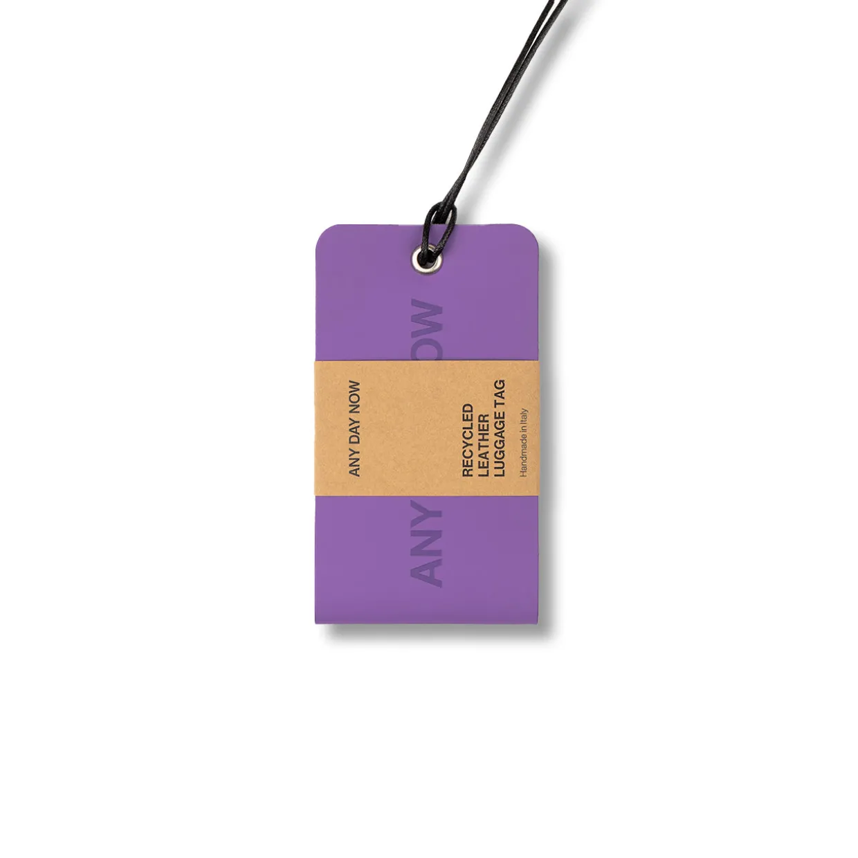 Recycled Leather Luggage Tag