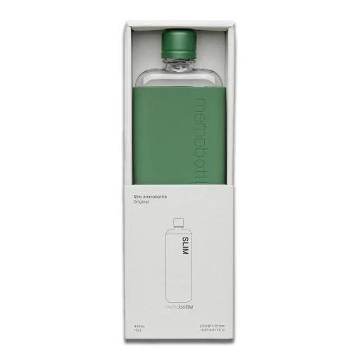Slim Drink Bottle with Moss Green Sleeve Bundle