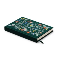 There Are Always Flowers Embroidered Fabric Journal