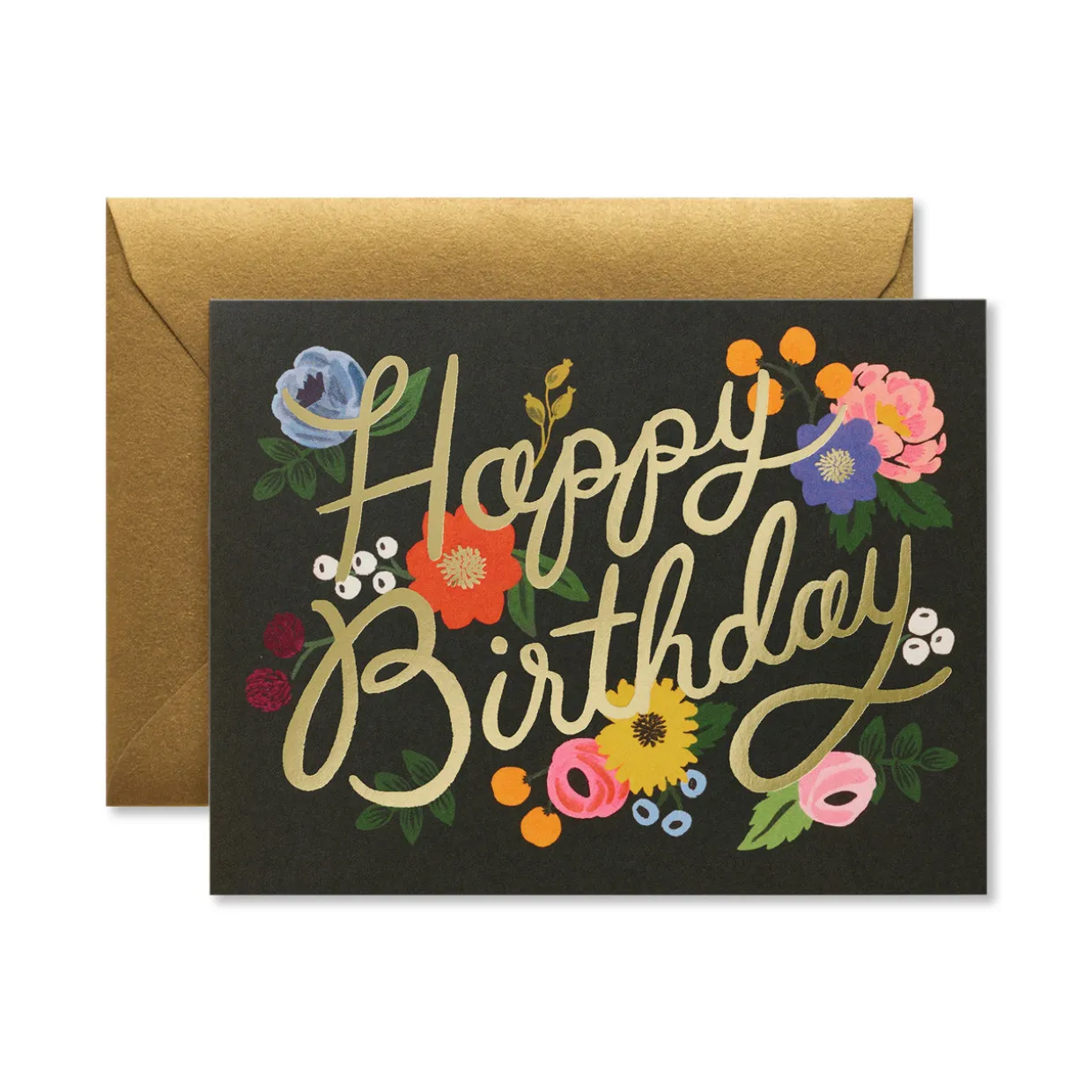 Vintage Blossoms Birthday Greeting Card