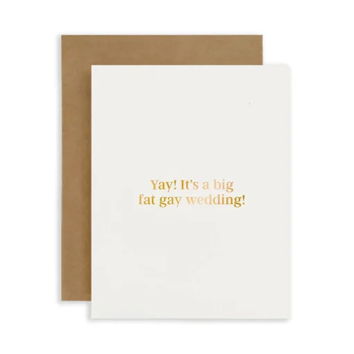 Yay! It's a Big Fat Gay Wedding Greeting Card